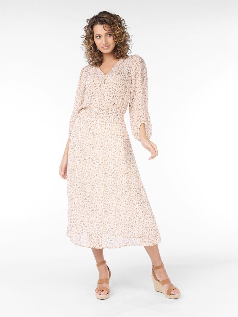 ESQUALO DRESS OVERLAP PASTEL CHEETAH - #